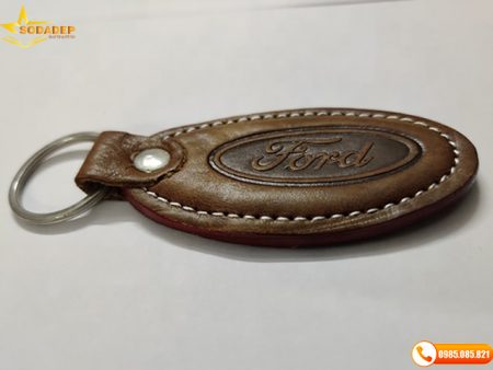 Móc Khóa Da Khắc Tên