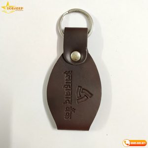 Móc Khóa Da Khắc Tên