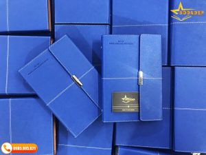 Sổ Da Bìa Còng In Logo