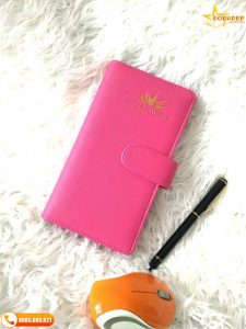 Sổ Da Bìa Còng In Logo