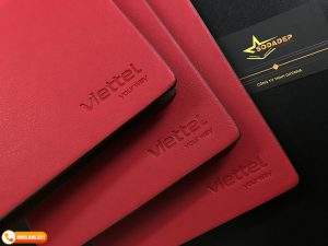 Cung Cấp Sổ Da In Logo Cho Viettel